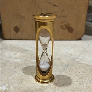 Vintage Brass 3 Minute Sandglass
